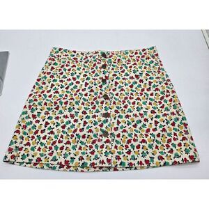 J. Crew Mercantile Womens Floral Button Front Skirt Size 4 - Cotton & Polyester
